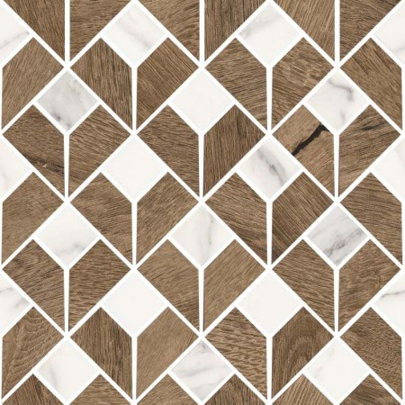 SANT'AGOSTINO CERAMICHE TIMEWOOD FLIP BROWN 29X29 MOSAÏQUE