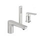 EURORAMA SON SET 3 TROUS BORD DE BAIGNOIRE 2 VOIES, BOUCHE EXTERNE ET PULVERISATEUR