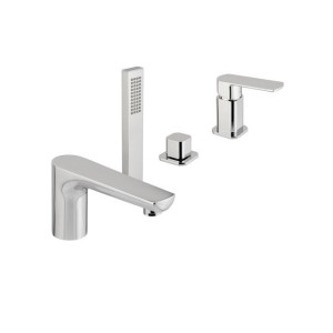 EURORAMA SON SET 4 TROUS BORD DE BAIGNOIRE AVEC ROBINET EXTERNE ET DOUCHETTE