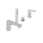 EURORAMA SON SET 4 TROUS BORD DE BAIGNOIRE AVEC ROBINET EXTERNE ET DOUCHETTE