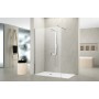 NOVELLINI KUADRA H DOUCHE À L'ITALIENNE EN VERRE TRANSPARENT SP. 8MM - PROFIL CHROME POLI