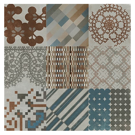 MUTINA COMBINAISON AZULEJ GRIS 20X20 RETT