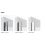 ARBLU DEDALO PLUS ANGLE ROND BATTANT + FIXE