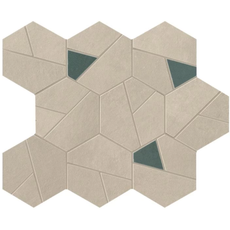 ATLAS CONCORDE BOOST PRO CRÈME MOSAÏQUE HEX BLEU 25X28.5