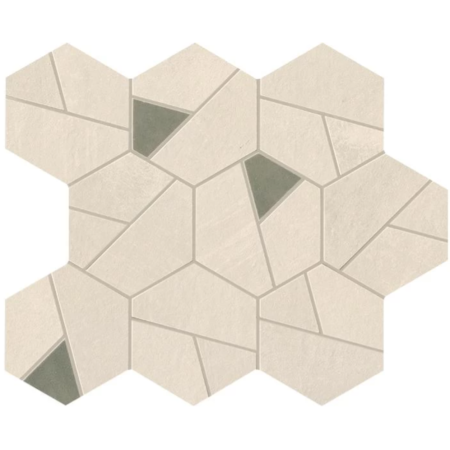 ATLAS CONCORDE BOOST PRO IVOIRE MOSAÏQUE HEX OLIVE 25X28.5