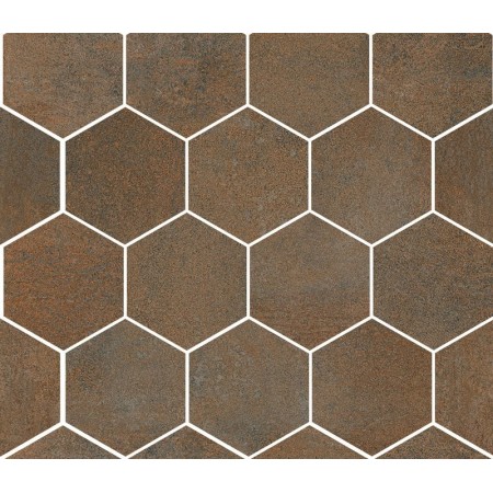 SANT'AGOSTINO CERAMICHE OXIDART HEXAGON COPPER NATUREL 26X30 RECTIFIÉ