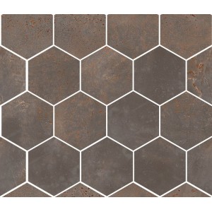 SANT'AGOSTINO CERAMICHE OXIDART HEXAGON FER NATURAL 26X30 RECTIFIÉ