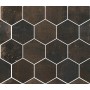 SANT'AGOSTINO CERAMICHE OXIDART HEXAGON NOIR NATUREL 26X30 RECTIFIÉ
