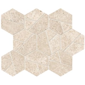 ATLAS CONCORDE BOOST STONE IVOIRE MOSAÏQUE HEX 25X28.5
