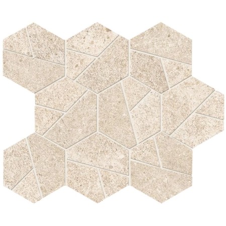 ATLAS CONCORDE BOOST STONE IVOIRE MOSAÏQUE HEX 25X28.5