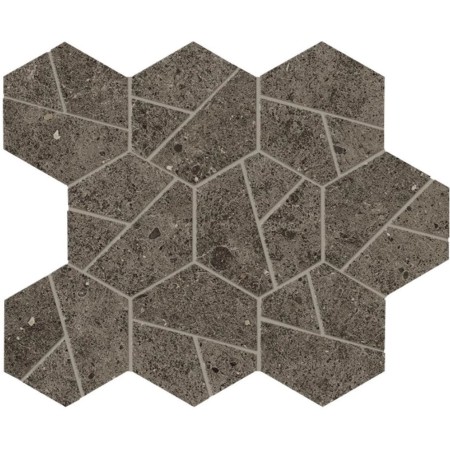 ATLAS CONCORDE BOOST STONE TOBACCO MOSAÏQUE HEX 25X28.5