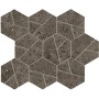 ATLAS CONCORDE BOOST STONE TOBACCO MOSAÏQUE HEX 25X28.5