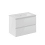 COSMIC B-BEST COMPOSITION FINITION BLANC BRILLANT L. 80 CM P. 45,5 CM H. 58,5 CM - COMPLET AVEC MIROIR ET SPOT