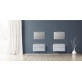 FISSORE.com COMPOSITION MOBILE BLANC MATT L. 90 CM P. 46 CM H. 45 CM AVEC MIROIR ET SPOT