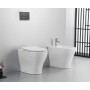 FISSORE.com ENSEMBLE SKY VASQUE + BIDET MONTÉ EN MUR AVEC BRIDE INCLUS SOUS-COUCHE SOFT CLOSE