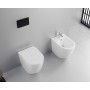 FISSORE.com ENSEMBLE DE VOLANT VASQUE + BIDET MURAL SANS BRIDE COMPRENANT UN SIÈGE SOFT CLOSE
