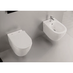 FISSORE.com SKY SET CUVE + BIDET SUSPENDU AVEC L'ACCOUDO INCLUS SOFT CLOSE