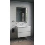 COSMIC B-BEST COMPOSITION FINITION BLANC BRILLANT L. 80 CM P. 45,5 CM H. 58,5 CM - COMPLET AVEC MIROIR ET SPOT