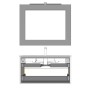 COMPAB B-GO COMPOSITION FINITION SOIE L. 95 CM P. 50 CM H. 50 CM - COMPLET AVEC MIROIR ET SPOTLIGHT