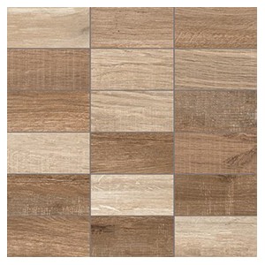 TUSCANIA CERAMICA NORD VENT MOSAÏQUE STRIPE MIX BRUN/CHÊNE 30X30