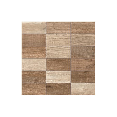 TUSCANIA CERAMICA NORD VENT MOSAÏQUE STRIPE MIX BRUN/CHÊNE 30X30