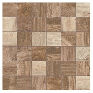 TUSCANIA CERAMICA MOSAÏQUE MIXTE VENT NORD MARRON/CHÊNE 30X30
