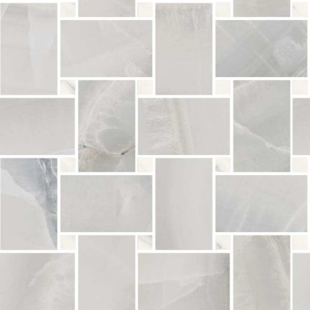 SANT'AGOSTINO CERAMICHE AKOYA MAXI RÉSEAU ARGENT 30X30 RECTIFIÉ KRY