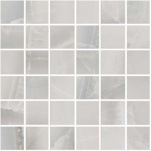 SANT'AGOSTINO CERAMICHE AKOYA MOSAÏQUE ARGENT 30X30 RECTIFIÉ