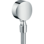 HANSGROHE FIXFIT SORTIE MURALE S AVEC VALVE ANTI-RETOUR ET JOINT ARTICULÉ CHROME