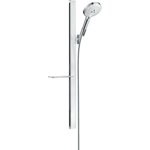 HANSGROHE SYSTÈME DE DOUCHE RAINDANCE SELECT S 120 3JET AVEC RAIL DE DOUCHE DE 90 CM ET SUPPORT DE SAVON BLANC/CHROME