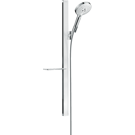 HANSGROHE SYSTÈME DE DOUCHE RAINDANCE SELECT S 120 3JET AVEC RAIL DE DOUCHE DE 90 CM ET SUPPORT DE SAVON BLANC/CHROME