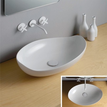 SAN MARCIANO CERAMICHE POISON 60 LAVABO À POSER BLANC BRILLANT