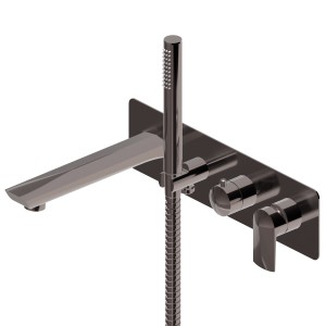 NEWFORM  DELTA ZERO GROUPE DE BAIGNOIRE À MUR (ENCASTRE) AVEC DÉVIATEUR, BUSE DE DISTRIBUTION ET ENSEMBLE DE DOUCHE