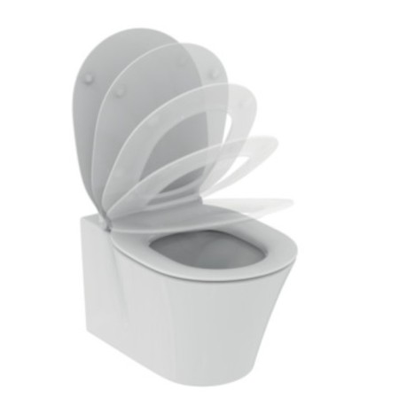 IDEAL STANDARD CONNECT AIR CUVE AQUABLADE SUSPENDUE AVEC ABATTANT À FERMETURE LENTE BLANC BRILLANT