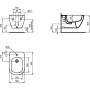 IDEAL STANDARD BIDET SUSPENDU TESI AVEC FIXATIONS CACHÉES BLANC MAT