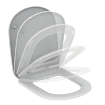 IDEAL STANDARD ILIFE A SIÈGE FERMETURE LENTE SLIM UNIQUEMENT POUR WC MURAL DÉTACHÉ BLANC