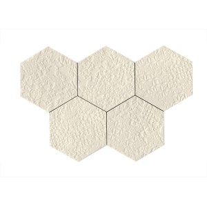 RAGNO CERAMICHE STRATFORD WHITE STRUCTURE CROCHET 3D HEXAGONE 21X18,2