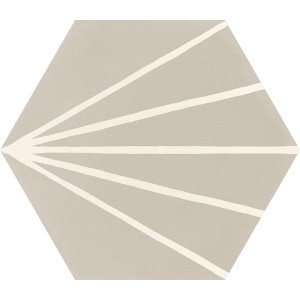 RAGNO CERAMICHE STRATFORD BEIGE DÉCOR TRATTO HEXAGONE 21X18,2