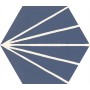 RAGNO CERAMICHE STRATFORD BLEU DÉCOR TRAIT HEXAGONE 21X18,2