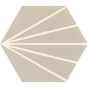 RAGNO CERAMICHE STRATFORD ARGILE DÉCOR TRAIT HEXAGONE 21X18,2