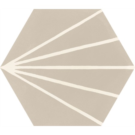 RAGNO CERAMICHE STRATFORD ARGILE DÉCOR TRAIT HEXAGONE 21X18,2