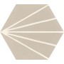 RAGNO CERAMICHE STRATFORD ARGILE DÉCOR TRAIT HEXAGONE 21X18,2