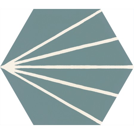 RAGNO CERAMICHE STRATFORD GREEN DÉCOR TRAIT HEXAGONE 21X18,2