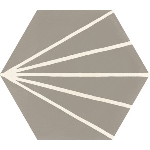 RAGNO CERAMICHE STRATFORD GREY DÉCOR TRATTO HEXAGONE 21X18,2