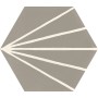 RAGNO CERAMICHE STRATFORD GREY DÉCOR TRATTO HEXAGONE 21X18,2