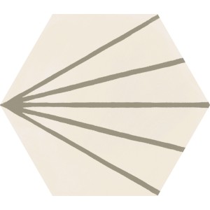 RAGNO CERAMICHE STRATFORD WHITE DÉCOR TRATTO HEXAGONE 21X18,2