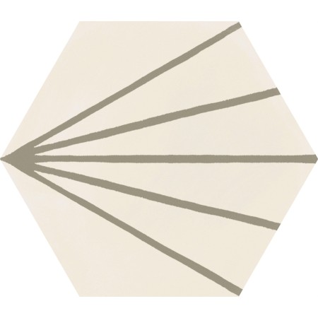 RAGNO CERAMICHE STRATFORD WHITE DÉCOR TRATTO HEXAGONE 21X18,2