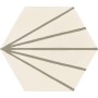 RAGNO CERAMICHE STRATFORD WHITE DÉCOR TRATTO HEXAGONE 21X18,2