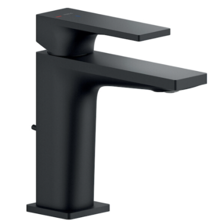 NOBILI SEVEN ROBINET LAVABO AVEC DÉCHARGE AUTOMATIQUE ÉCONOMIE D'ÉNERGIE NOIR MAT