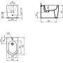 IDEAL STANDARD BIDET À TERRE BLEND CURVE MURAL BLANC MAT